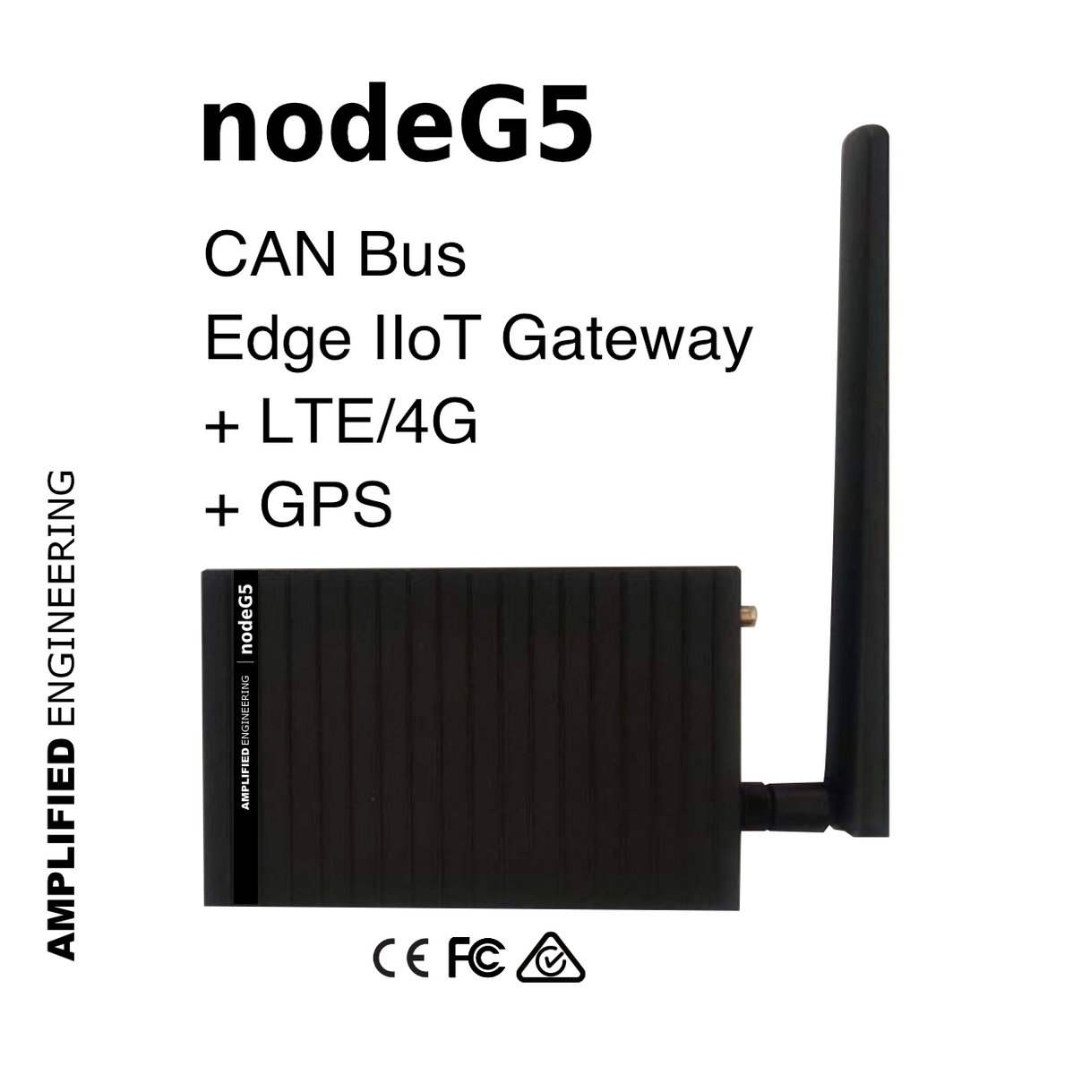 CAN Bus J1939/OBD2 IIoT Gateway + Edge + Cellular 4G + GPS